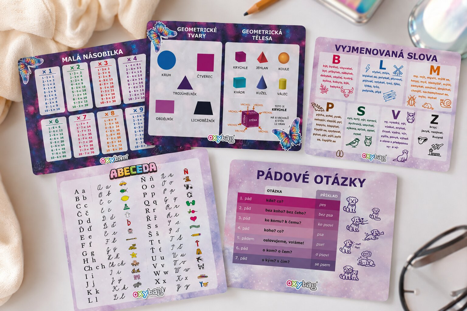 Vzdělávací karty A4 Motýl sada